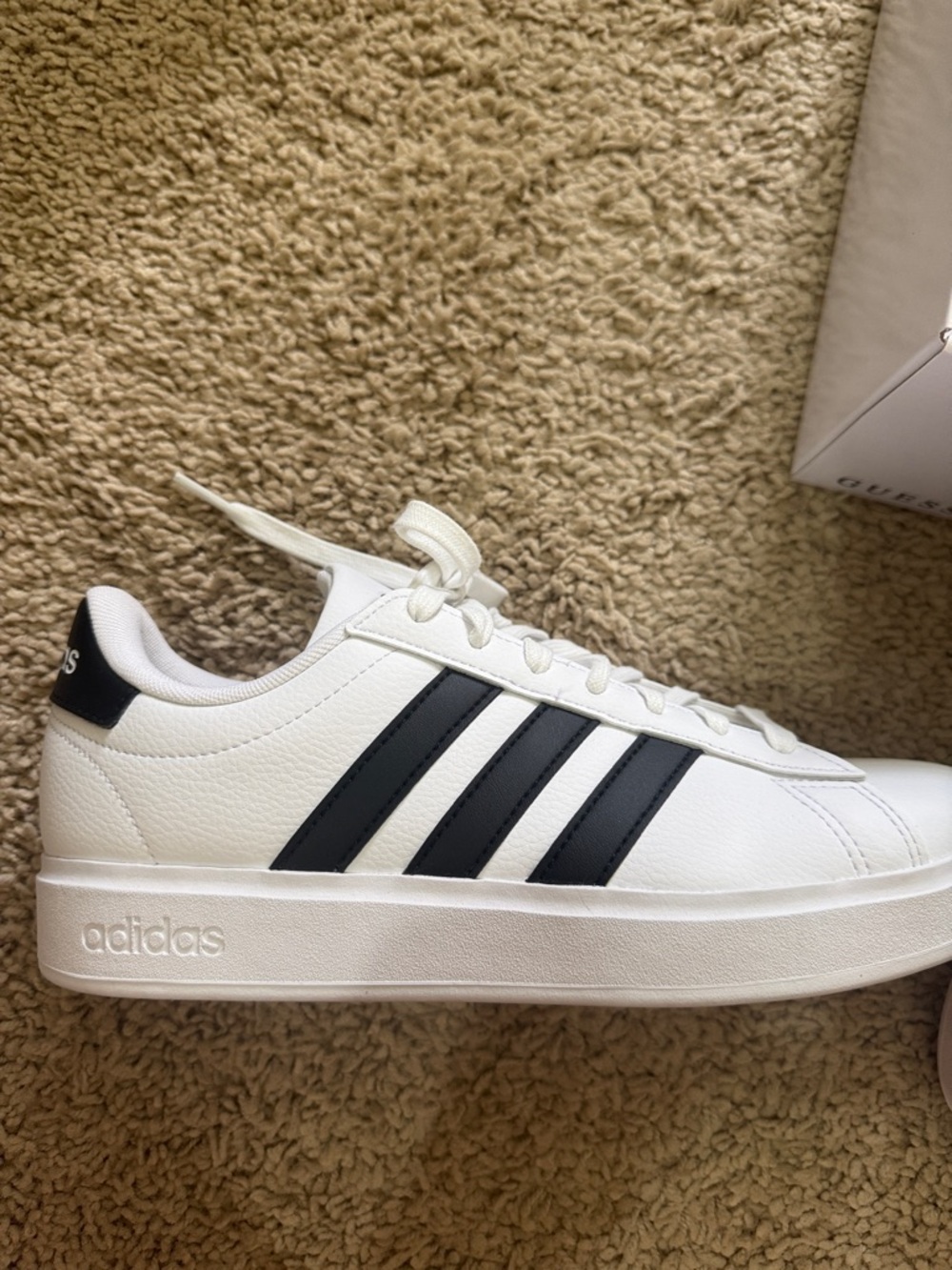 adidas White Sneakers with Black Stripes - Picture 2 of 6